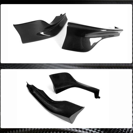 BMW 5 Series E60 M Sport 2004-2010 Front Bumper Splitters Carbon Fiber-Ahacarbon