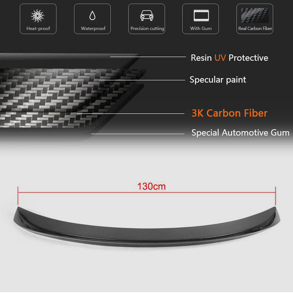BMW 5 Series F07 GT Pre-LCI 2010-2013 Rear Trunk Spoiler Carbon Fiber-Ahacarbon
