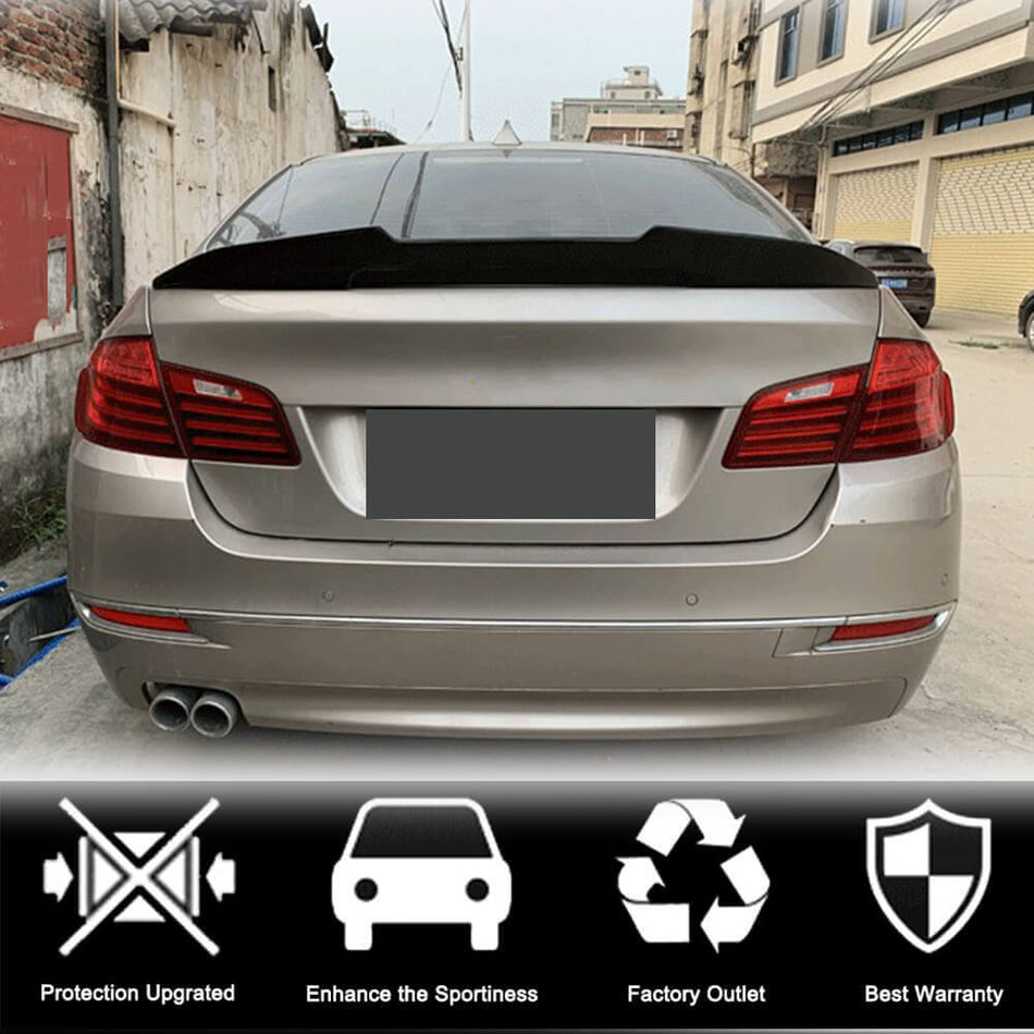 BMW 5 Series F10 M5 2011-2018 Rear Trunk Spoiler Carbon Fiber-Ahacarbon