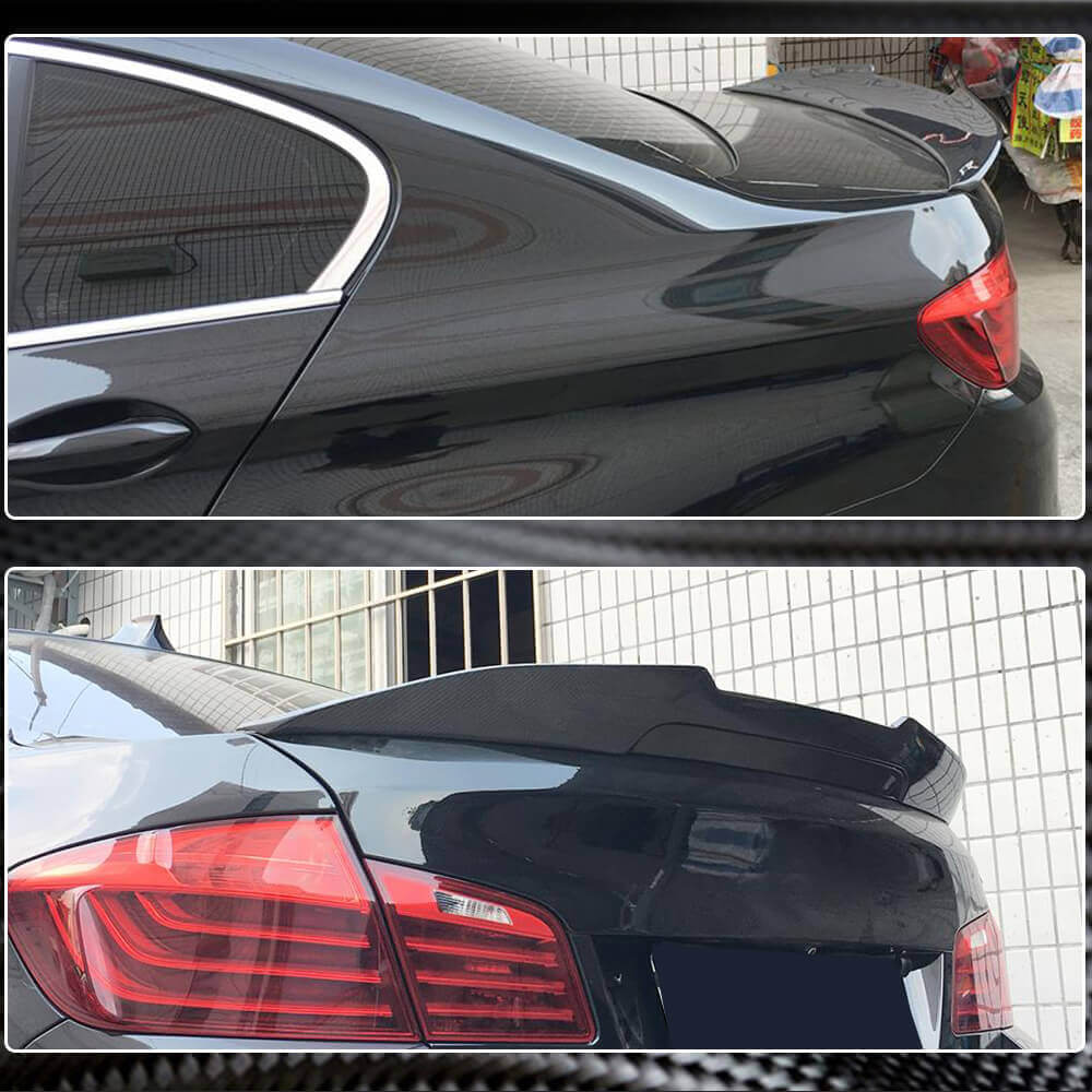 BMW 5 Series F10 M5 2011-2018 Rear Trunk Spoiler Carbon Fiber-Ahacarbon