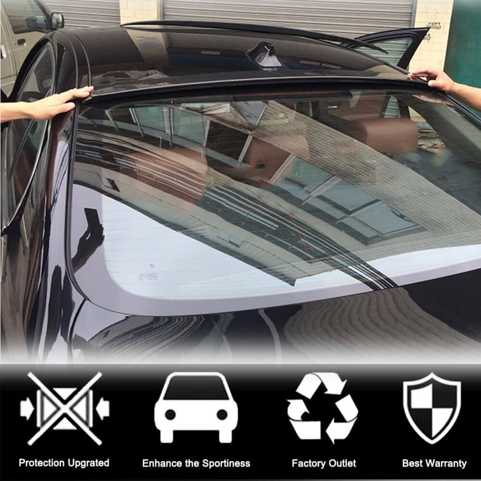 BMW 5 Series F10 M5 Sedan 2011-2018 Rear Roof Spoiler Carbon Fiber-Ahacarbon
