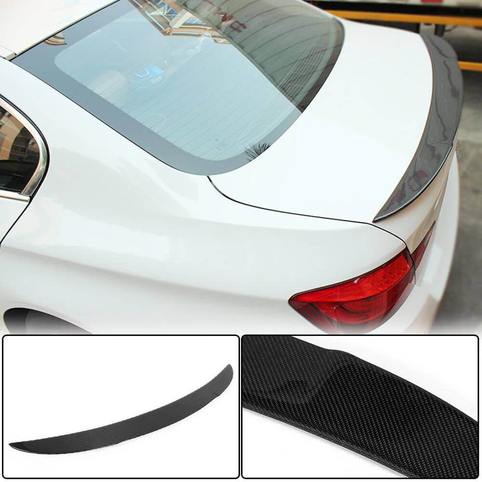 BMW 5 Series F10 M5 2011-2018 Carbon Fiber Rear Trunk Spoiler Boot Wing Lip-Ahacarbon