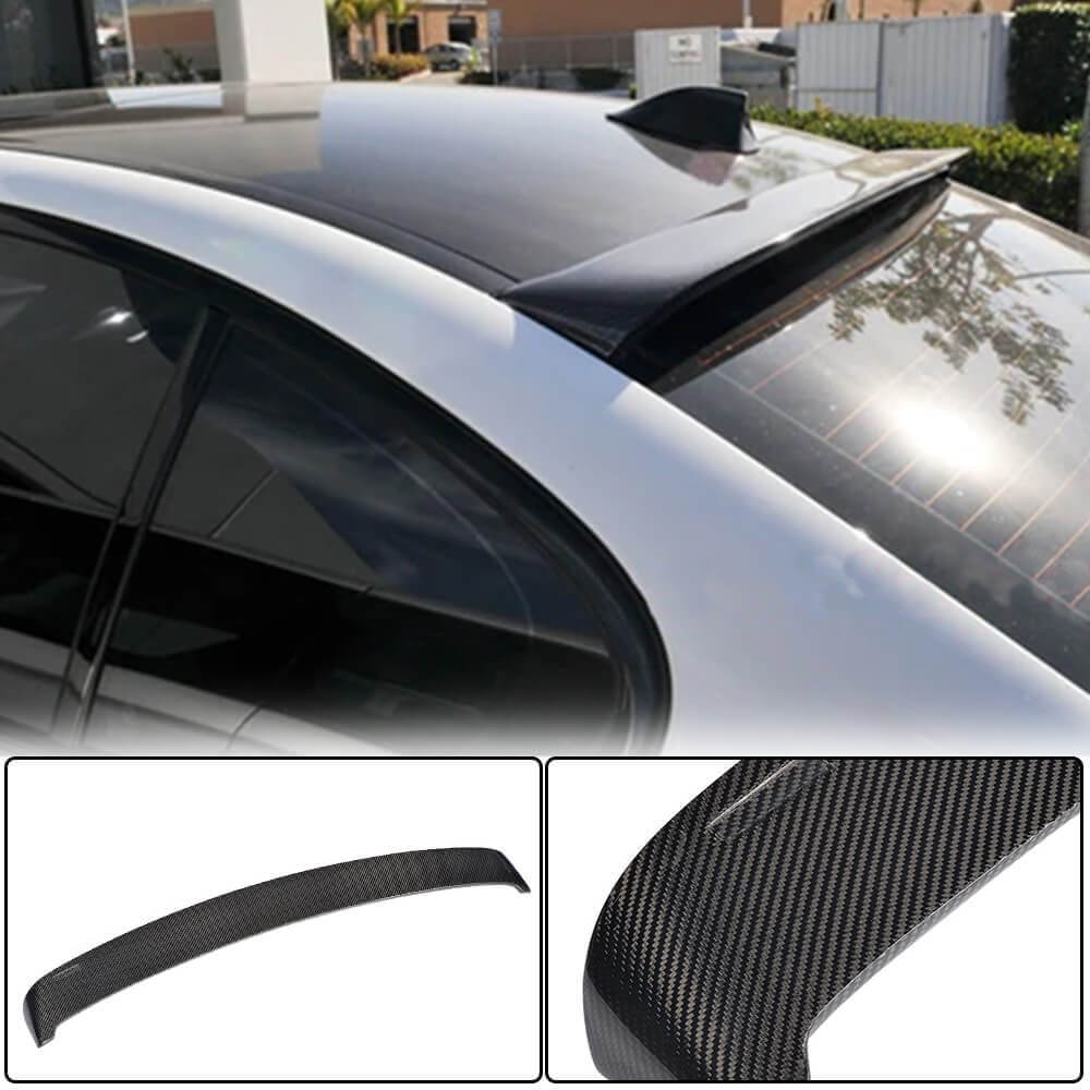 BMW 5 Series F10 M5 2011-2018 Rear Roof Spoiler Carbon Fiber-Ahacarbon