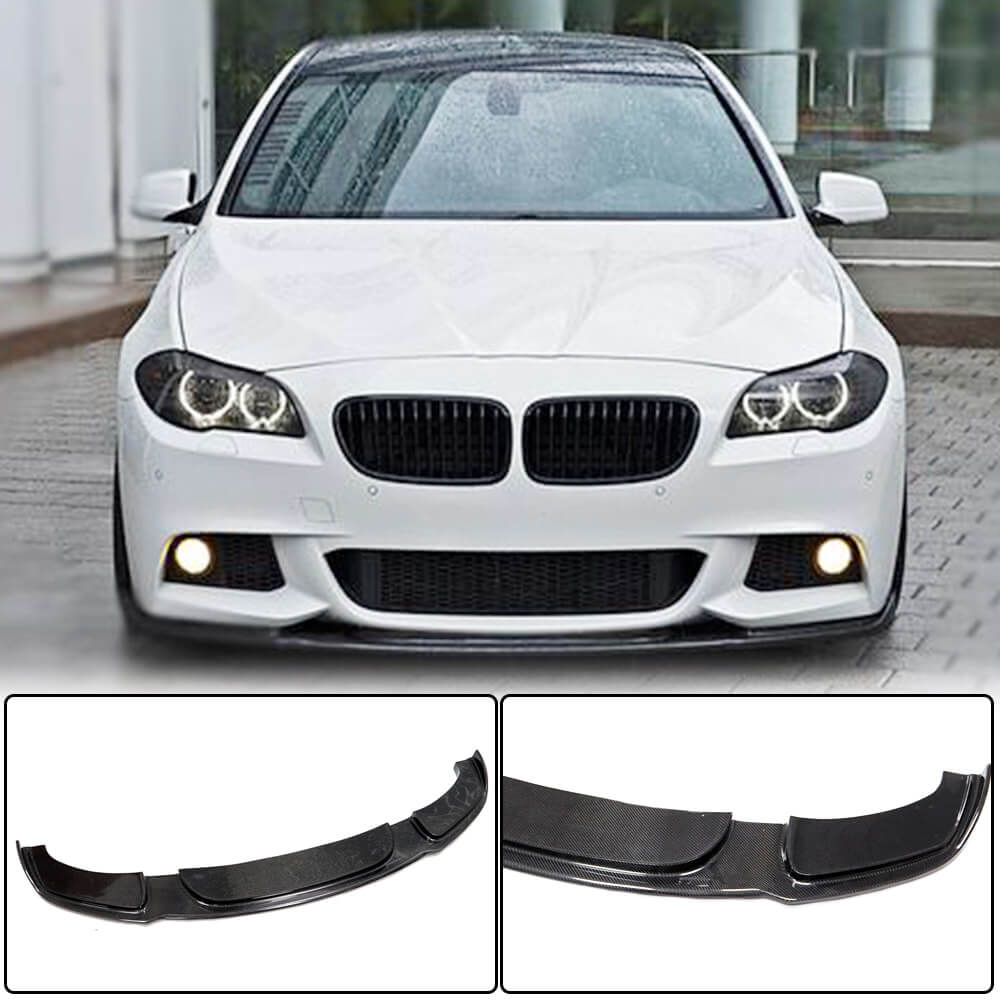 BMW 5 Series F10 M Sport Sedan 2012-2016 Front Bumper Lip Carbon Fiber/FRP-Ahacarbon