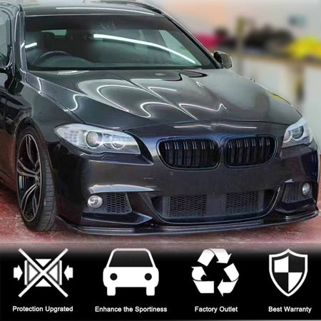 BMW 5 Series F10 M Sport Sedan 2012-2016 Front Bumper Lip Carbon Fiber/FRP-Ahacarbon
