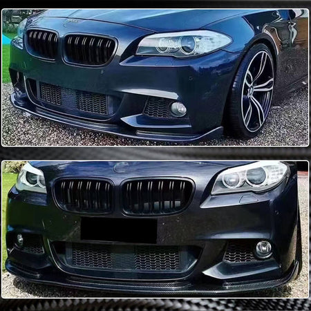 BMW 5 Series F10 M Sport Sedan 2012-2016 Front Bumper Lip Carbon Fiber/FRP-Ahacarbon