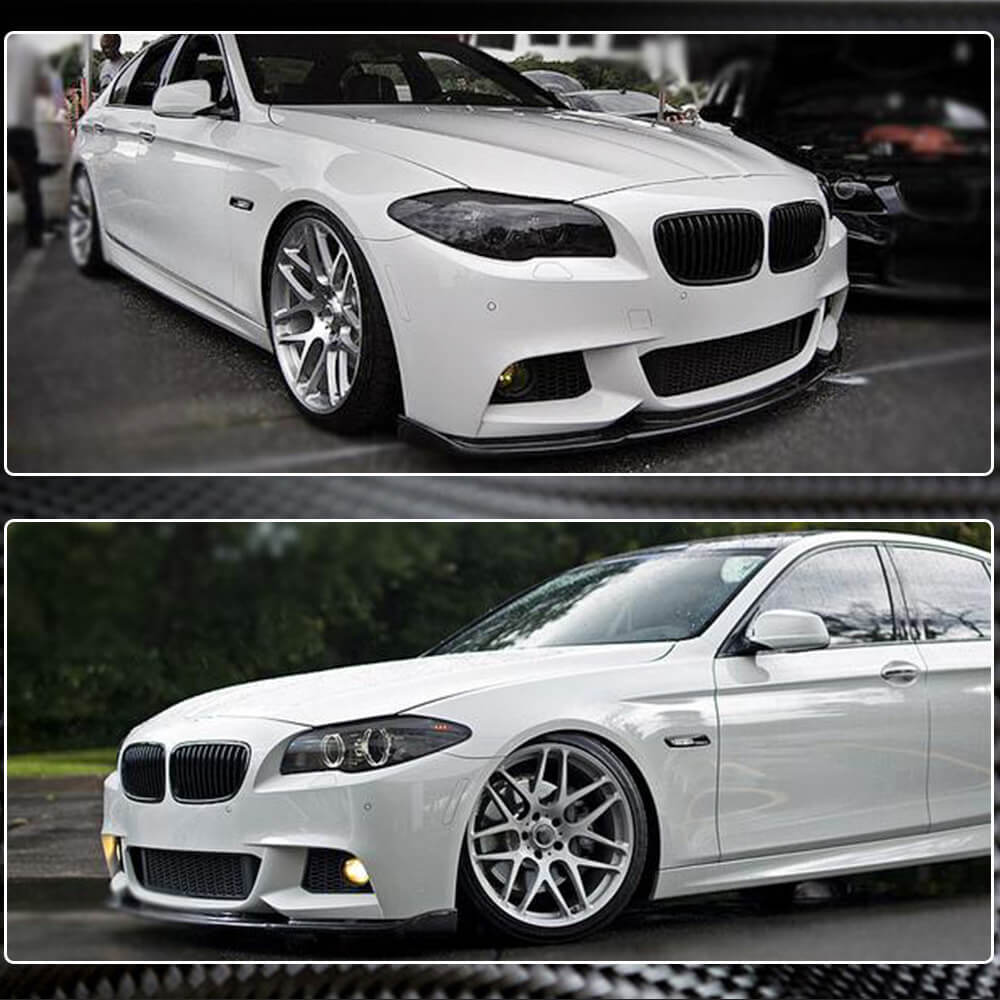 BMW 5 Series F10 M Sport Sedan 2012-2016 Front Bumper Lip Carbon Fiber/FRP-Ahacarbon
