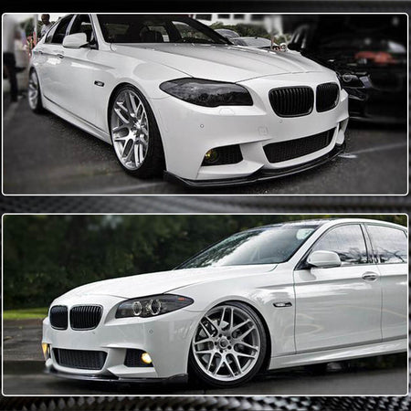 BMW 5 Series F10 M Sport Sedan 2012-2016 Front Bumper Lip Carbon Fiber/FRP-Ahacarbon