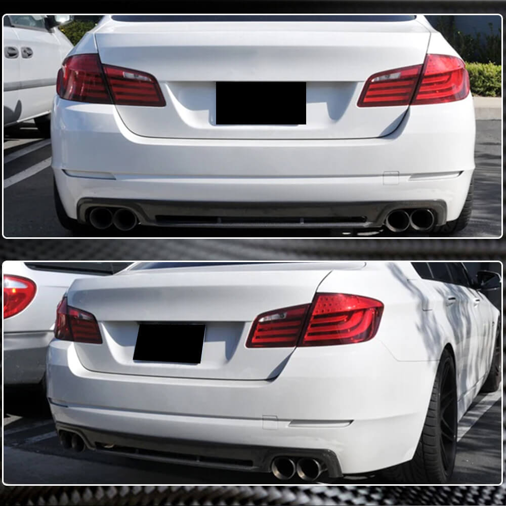 BMW 5 Series F10 Base Sedan Pre-LCI 2010-2013 Rear Bumper Diffuser Carbon Fiber-Ahacarbon