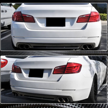 BMW 5 Series F10 Base Sedan Pre-LCI 2010-2013 Rear Bumper Diffuser Carbon Fiber-Ahacarbon