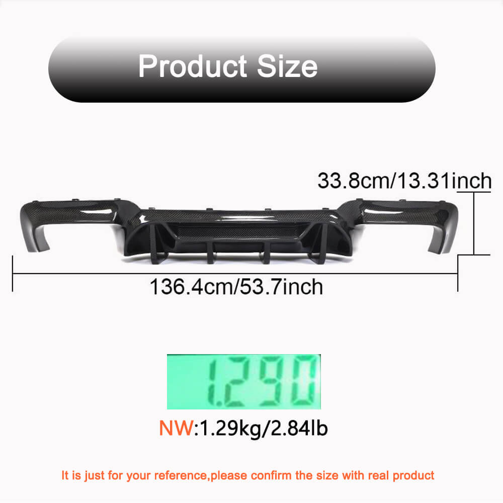 BMW 5 Series F10 M5 2011-2017 Rear Bumper Diffuser Carbon Fiber-Ahacarbon