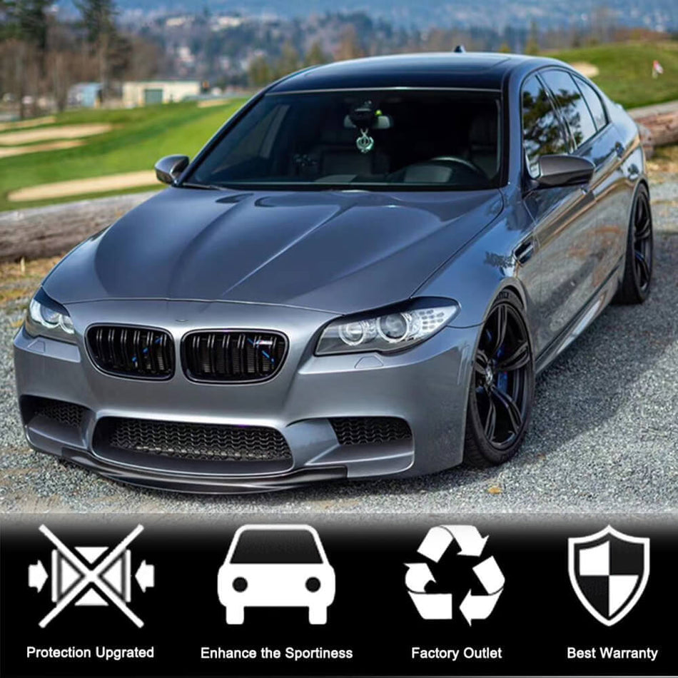 BMW 5 Series F10 M5 2011-2016 Front Bumper Lip Carbon Fiber-Ahacarbon