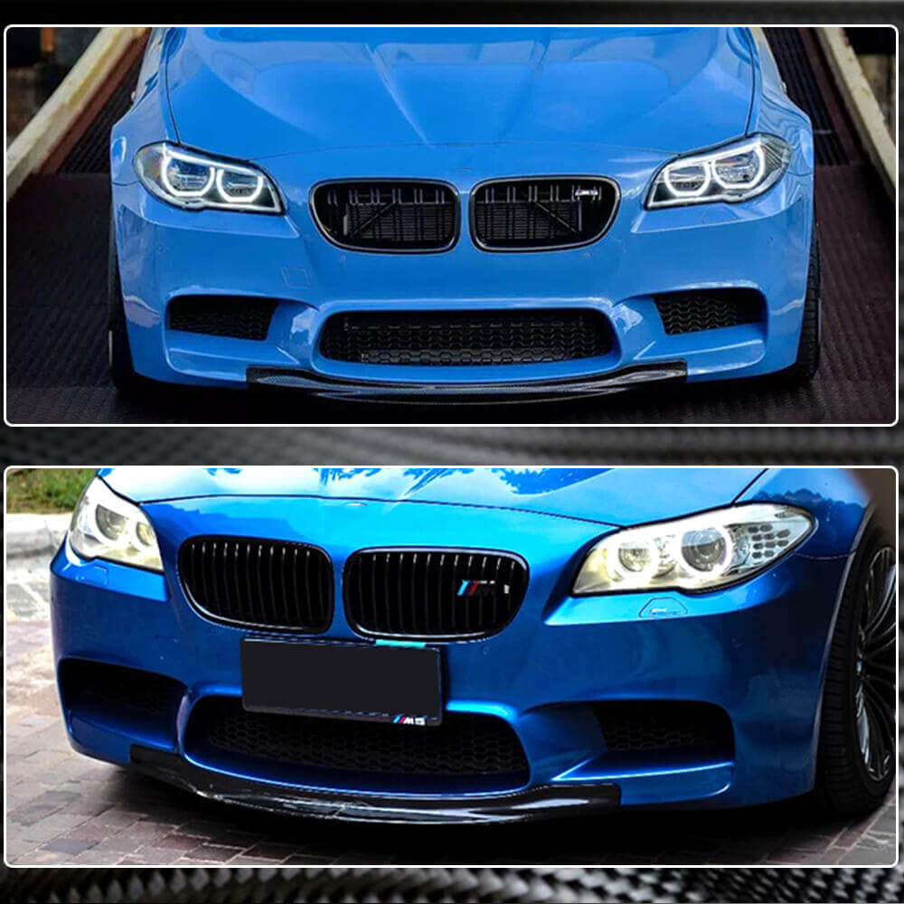 BMW 5 Series F10 M5 2011-2016 Front Bumper Lip Carbon Fiber-Ahacarbon