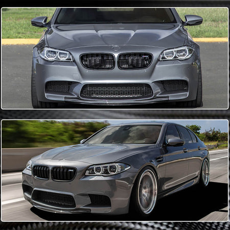 BMW 5 Series F10 M5 2011-2016 Front Bumper Lip Carbon Fiber-Ahacarbon