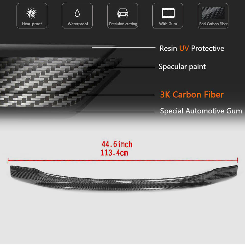 BMW 5 Series F10 M5 2011-2016 Front Bumper Lip Carbon Fiber-Ahacarbon