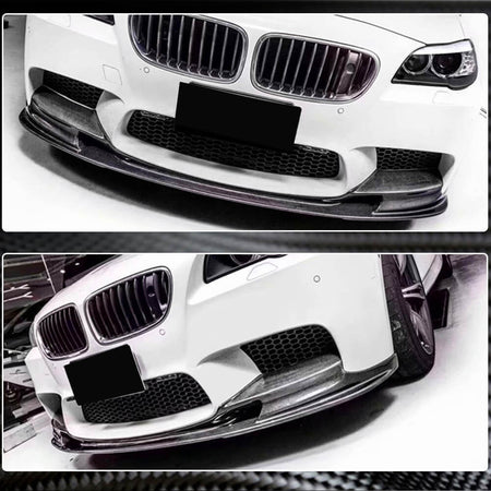 BMW 5 Series F10 M5 2011-2016 Front Bumper Lip Carbon Fiber-Ahacarbon