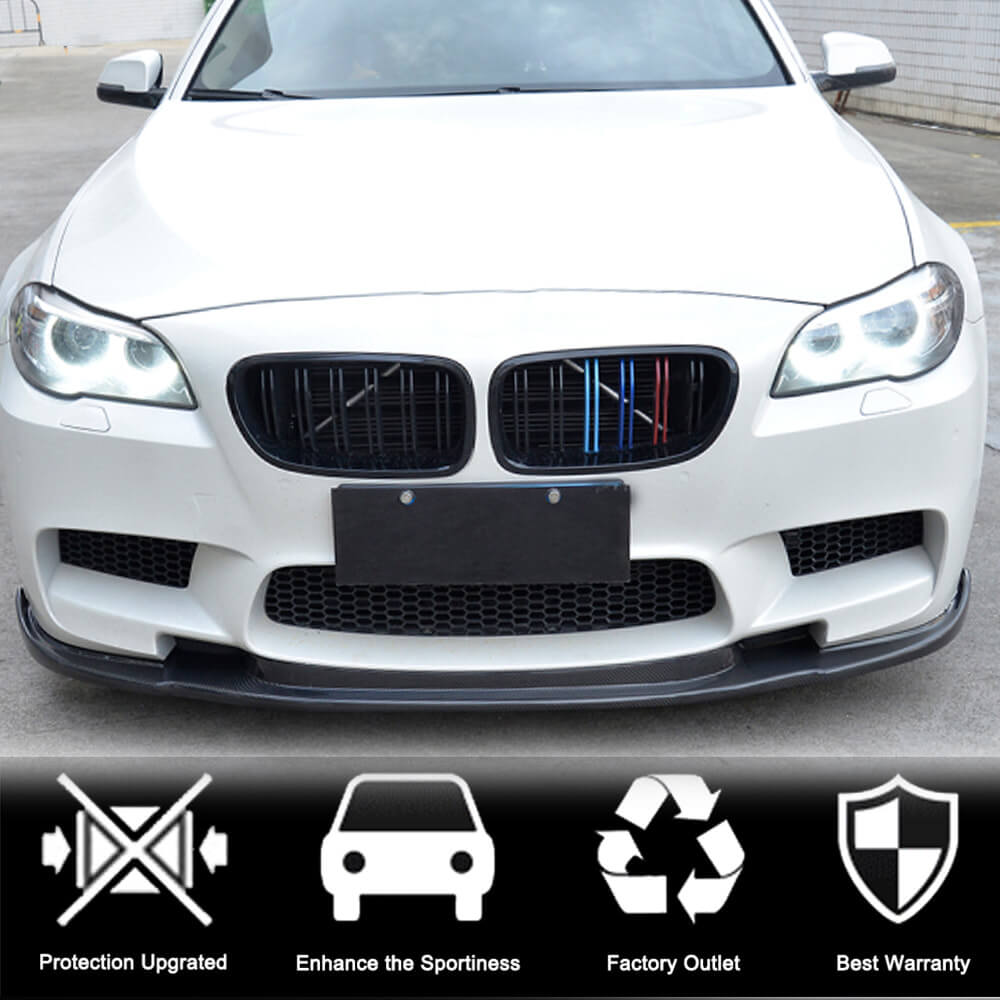 BMW 5 Series F10 M5 2011-2016 Front Bumper Lip Carbon Fiber-Ahacarbon