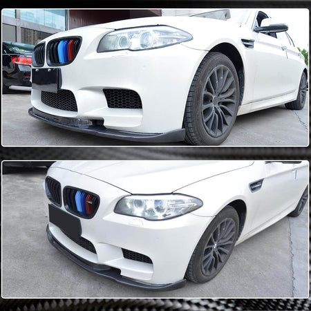 BMW 5 Series F10 M5 2011-2016 Front Bumper Lip Carbon Fiber-Ahacarbon