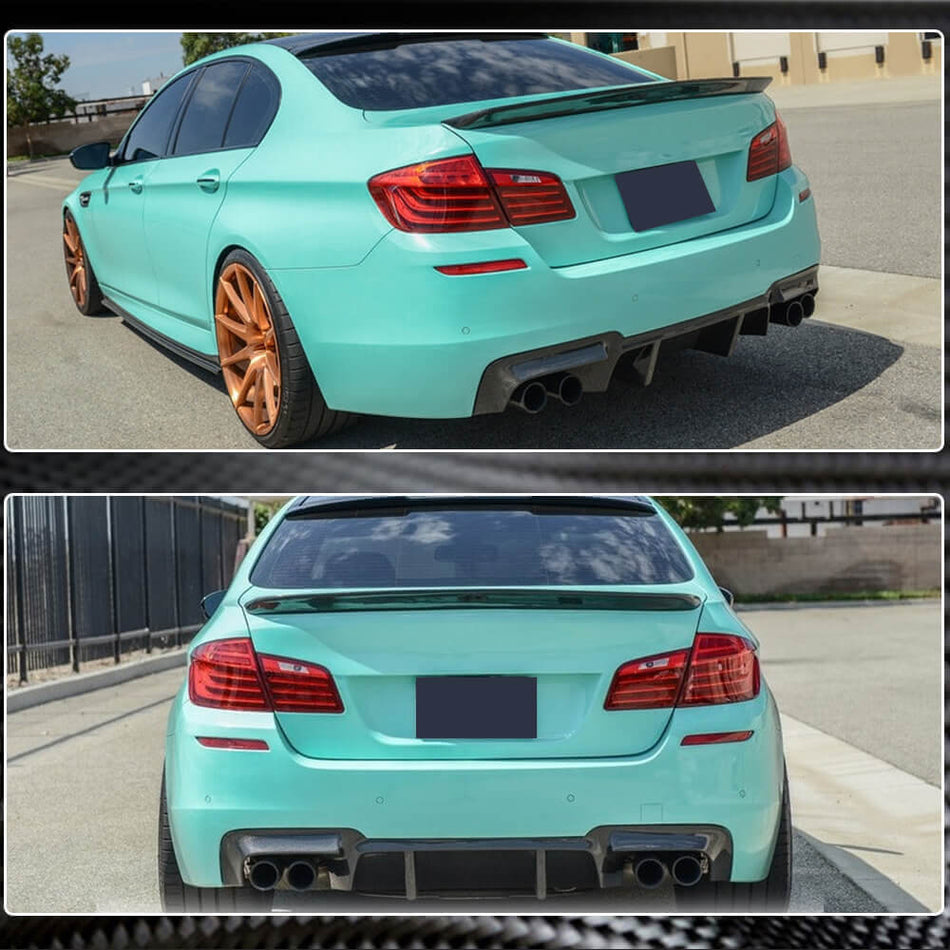 BMW 5 Series F10 M5 2011-2016 Rear Bumper Diffuser Carbon Fiber-Ahacarbon