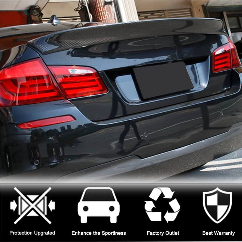 BMW 5 Series F10 2011-2018 Rear Trunk Spoiler Carbon Fiber-Ahacarbon