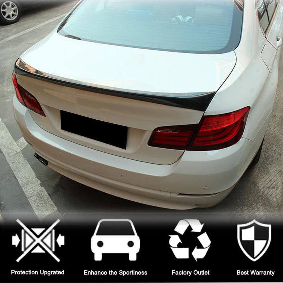 BMW 5 Series F10 M5 2011-2018 Rear Trunk Spoiler Carbon Fiber-Ahacarbon