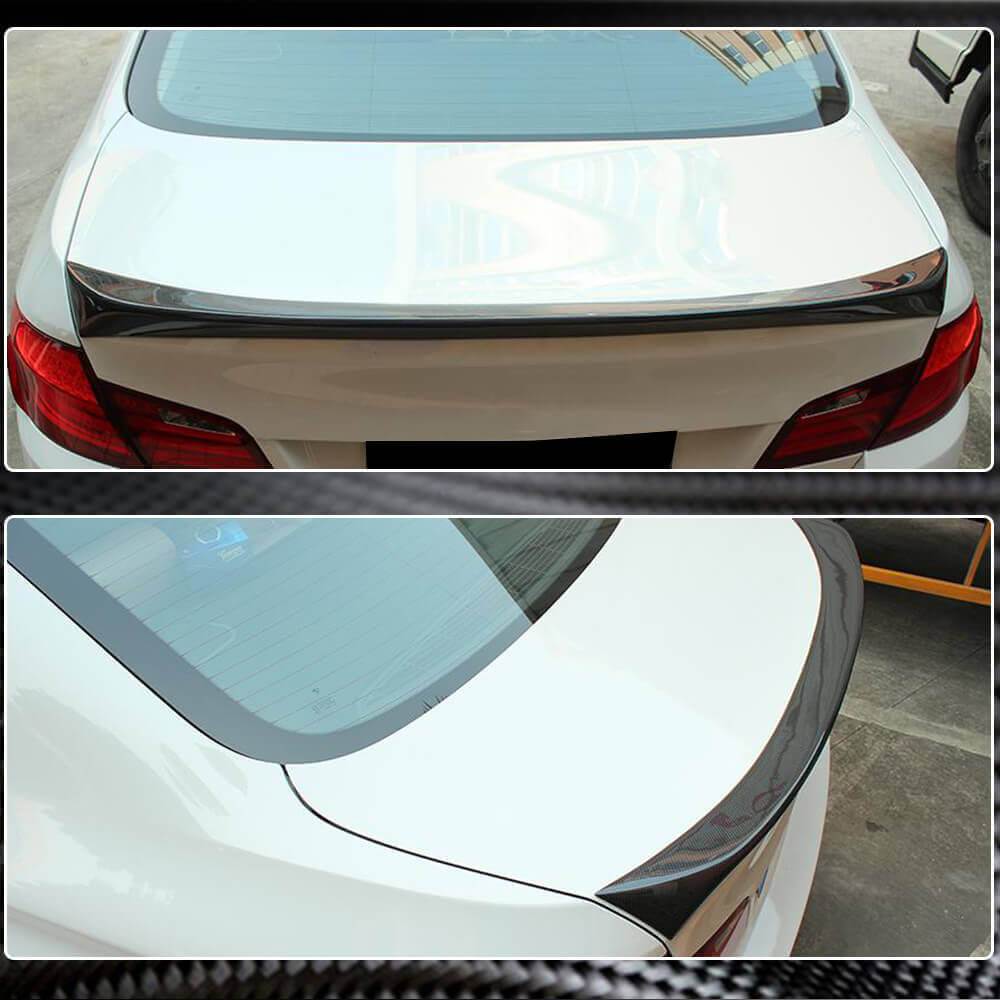 BMW 5 Series F10 M5 2011-2018 Rear Trunk Spoiler Carbon Fiber-Ahacarbon