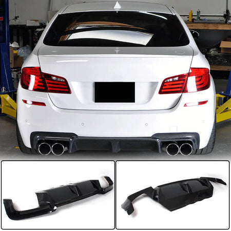 BMW 5 Series F10 M5 Rear Bumper Diffuser Carbon Fiber-Ahacarbon