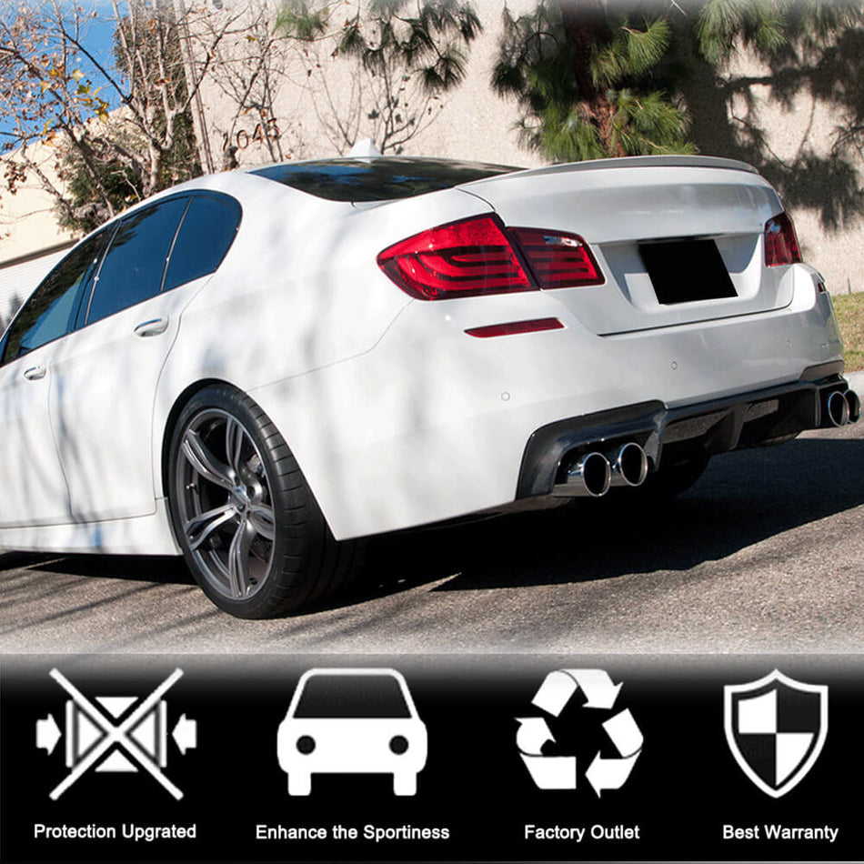 BMW 5 Series F10 M5 Rear Bumper Diffuser Carbon Fiber-Ahacarbon