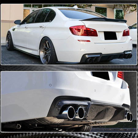 BMW 5 Series F10 M5 Rear Bumper Diffuser Carbon Fiber-Ahacarbon