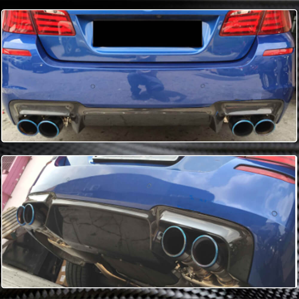 BMW 5 Series F10 M5 2011-2016 Rear Bumper Diffuser Carbon Fiber-Ahacarbon