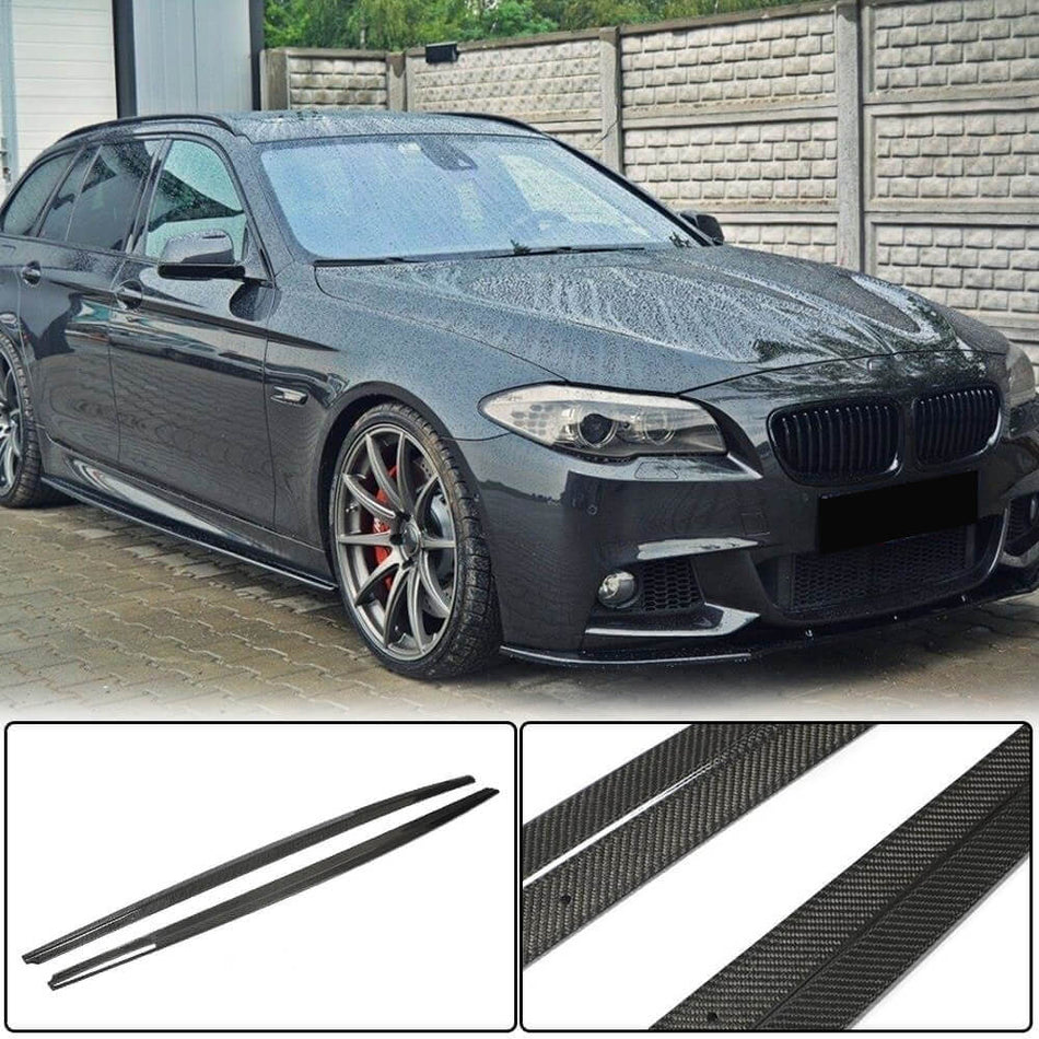 BMW 5 Series F10 M Sport M5 Sedan 2012-2016 Side Skirts Carbon Fiber-Ahacarbon
