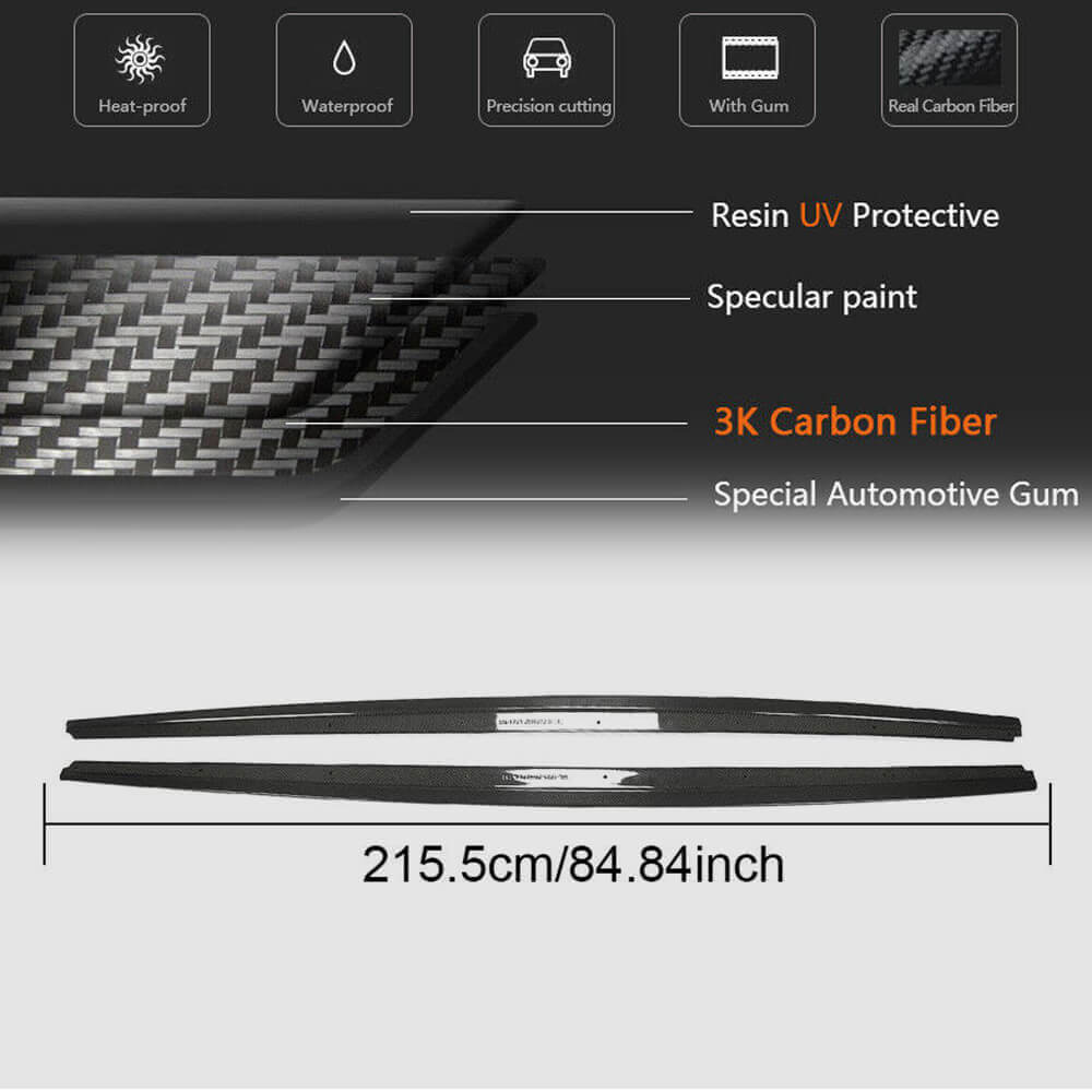 BMW 5 Series F10 M Sport M5 Sedan 2012-2016 Side Skirts Carbon Fiber-Ahacarbon