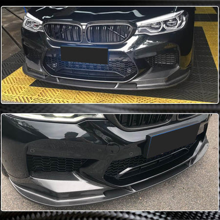 BMW 5 Series F90 M5 Pre-LCI 2018-2020 Front Bumper Lip Carbon Fiber-Ahacarbon