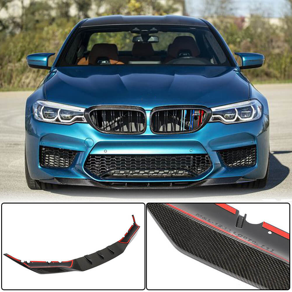 BMW 5 Series F90 M5 Pre-LCI 2018-2020 Front Bumper Lip Carbon Fiber/FRP-Ahacarbon