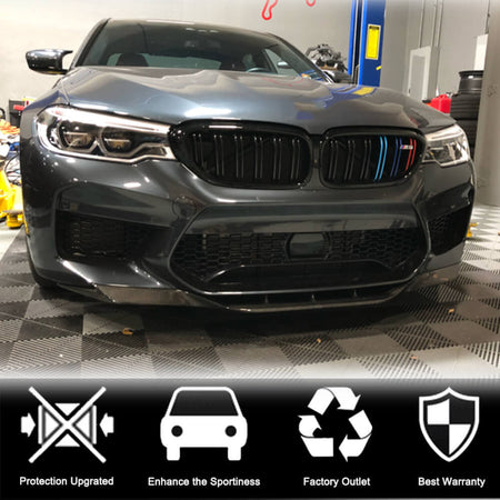 BMW 5 Series F90 M5 Pre-LCI 2018-2020 Front Bumper Lip Carbon Fiber/FRP-Ahacarbon