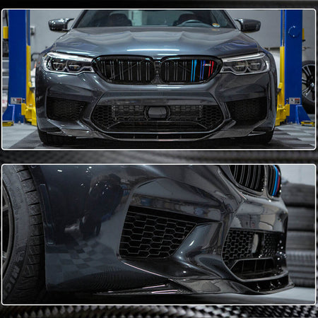 BMW 5 Series F90 M5 Pre-LCI 2018-2020 Front Bumper Lip Carbon Fiber/FRP-Ahacarbon