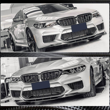 BMW 5 Series F90 M5 Pre-LCI 2018-2020 Front Bumper Lip Carbon Fiber/FRP-Ahacarbon