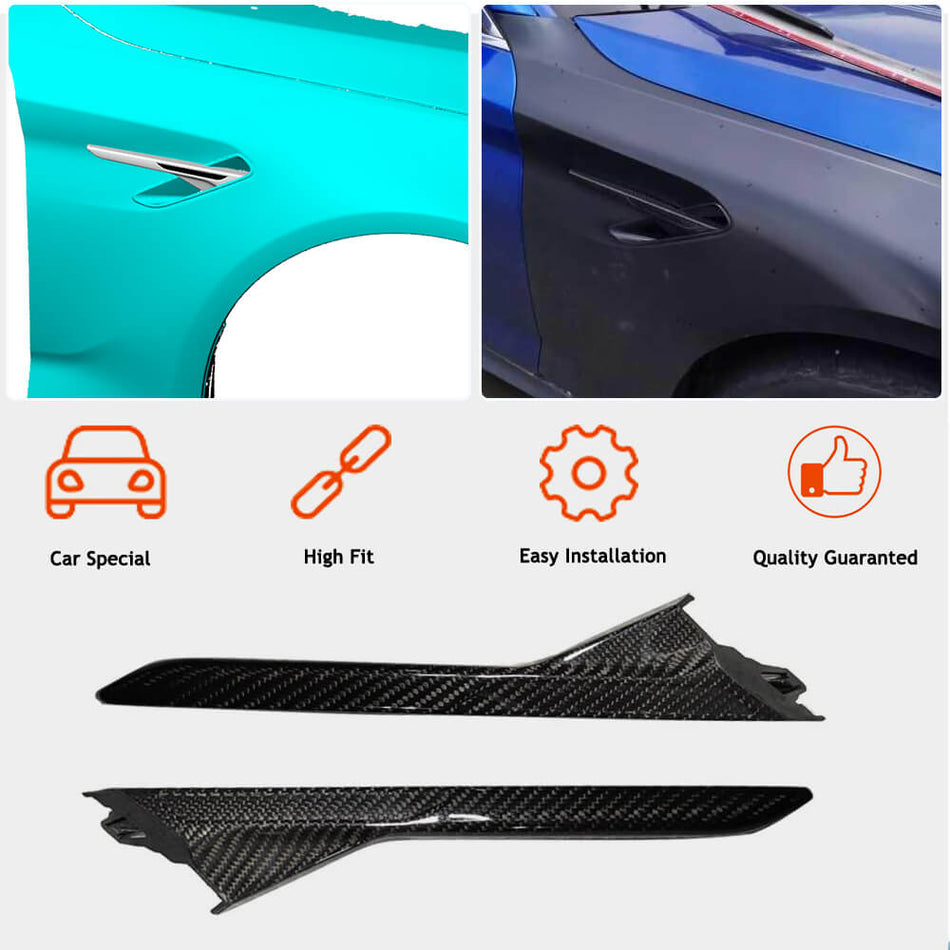 BMW 5 Series F90 M5 Pre-LCI 2018-2020 Side Air Fender Vents Dry Carbon Fiber-Ahacarbon