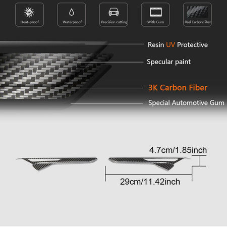 BMW 5 Series F90 M5 Pre-LCI 2018-2020 Side Air Fender Vents Dry Carbon Fiber-Ahacarbon
