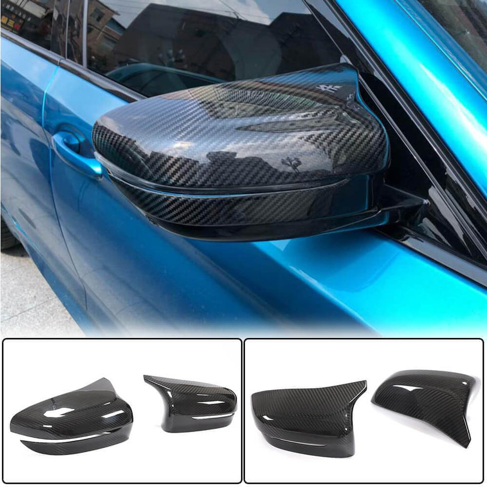 BMW 5 Series F90 M5 Pre-LCI 2018-2020 Mirror Covers LHD Pair Dry Carbon Fiber-Ahacarbon