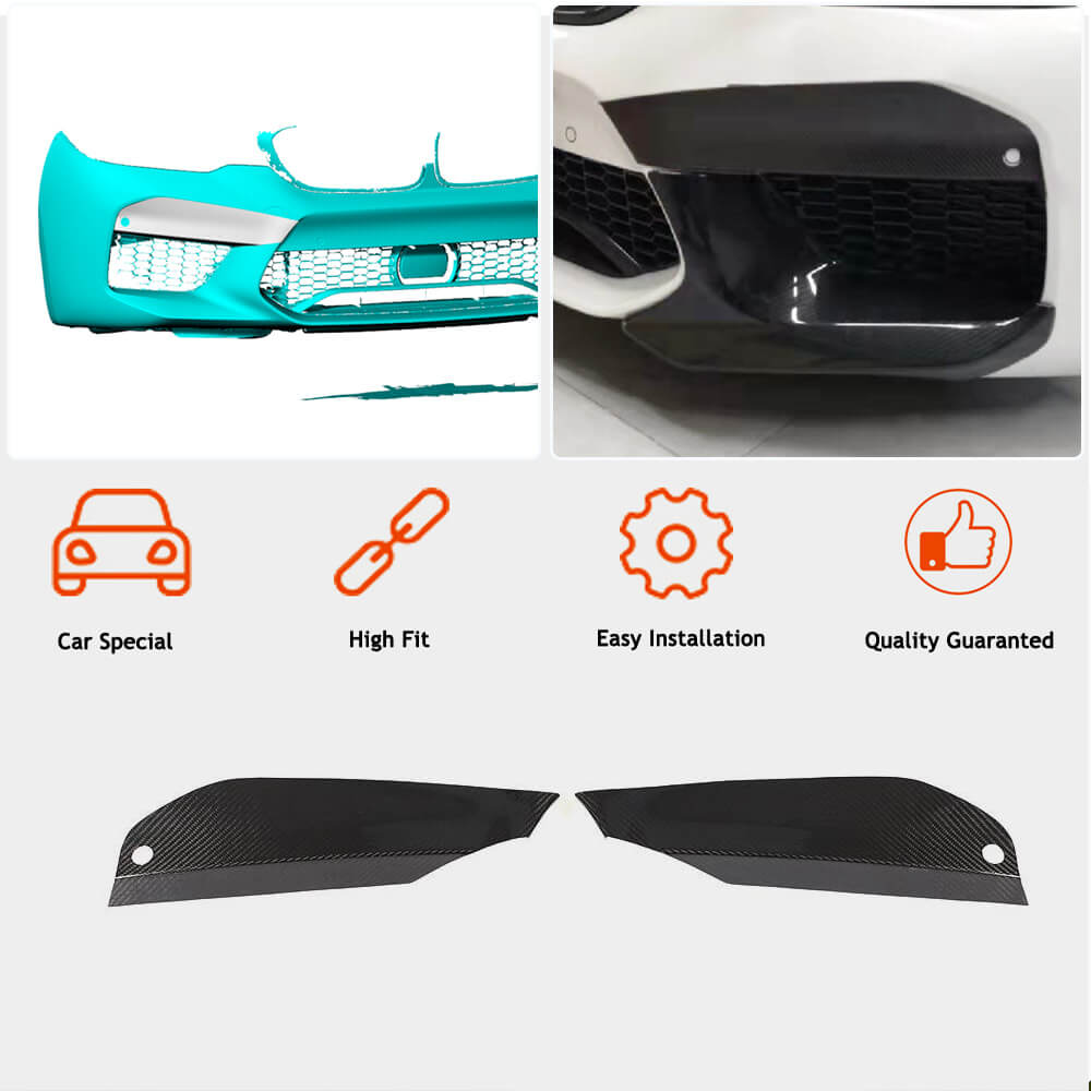 BMW 5 Series F90 M5 Pre-LCI 2018-2020 Fog Light Covers Dry Carbon Fiber-Ahacarbon