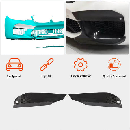 BMW 5 Series F90 M5 Pre-LCI 2018-2020 Fog Light Covers Dry Carbon Fiber-Ahacarbon