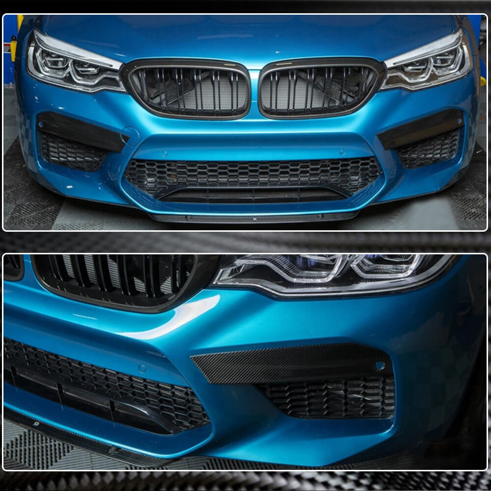 BMW 5 Series F90 M5 Pre-LCI 2018-2020 Fog Light Covers Dry Carbon Fiber-Ahacarbon