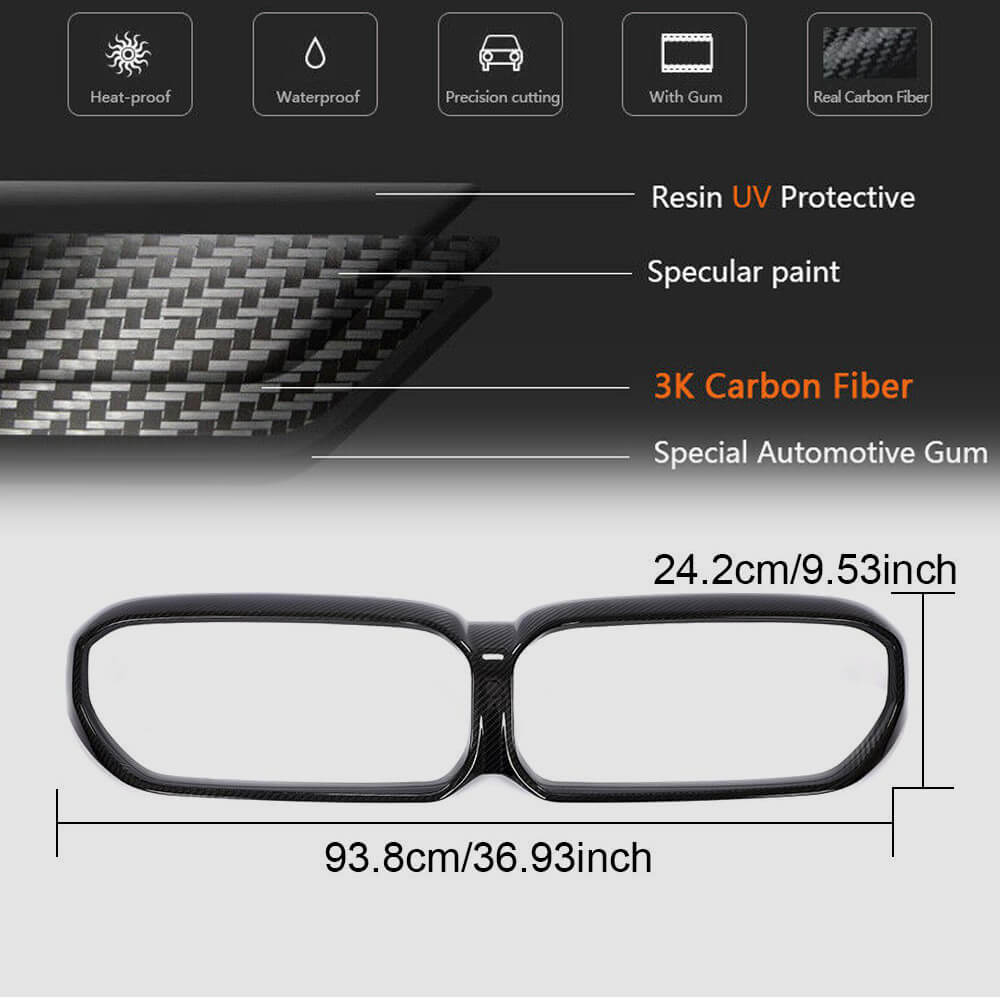 BMW 5 Series F90 M5 LCI 2021-2022 Front Grille Dry Carbon Fiber-Ahacarbon