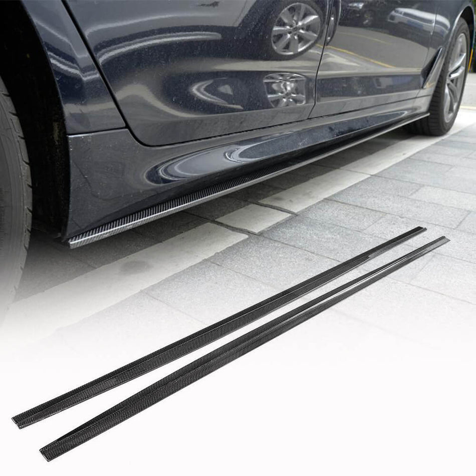 BMW 5 Series G30 520i 530i 540i M Sport M550i F90 M5 2017-2020 Side Skirts Carbon Fiber/FRP-Ahacarbon