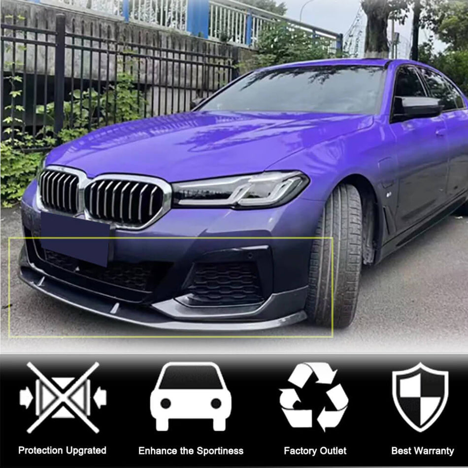 BMW 5 Series G30 G31 LCI 2021UP Carbon Fiber Front Bumper Lip-Ahacarbon