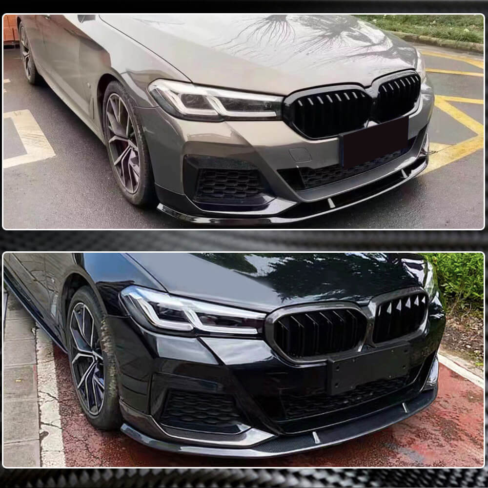 BMW 5 Series G30 G31 LCI 2021UP Carbon Fiber Front Bumper Lip-Ahacarbon
