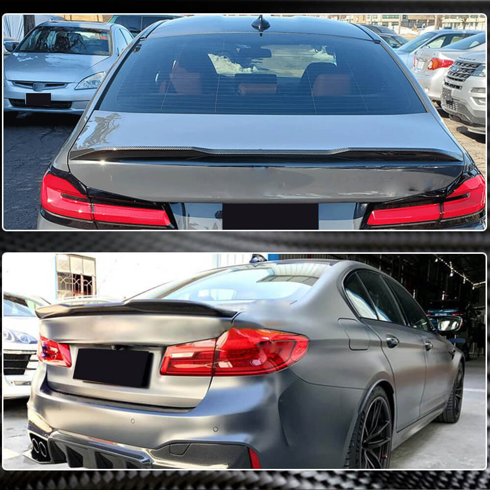 BMW 5 Series G30 F90 M5 2017-2023 Rear Trunk Spoiler Carbon Fiber-Ahacarbon