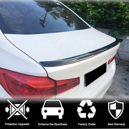 BMW 5 Series G30 F90 M5 2017-2023 Rear Trunk Spoiler Carbon Fiber-Ahacarbon