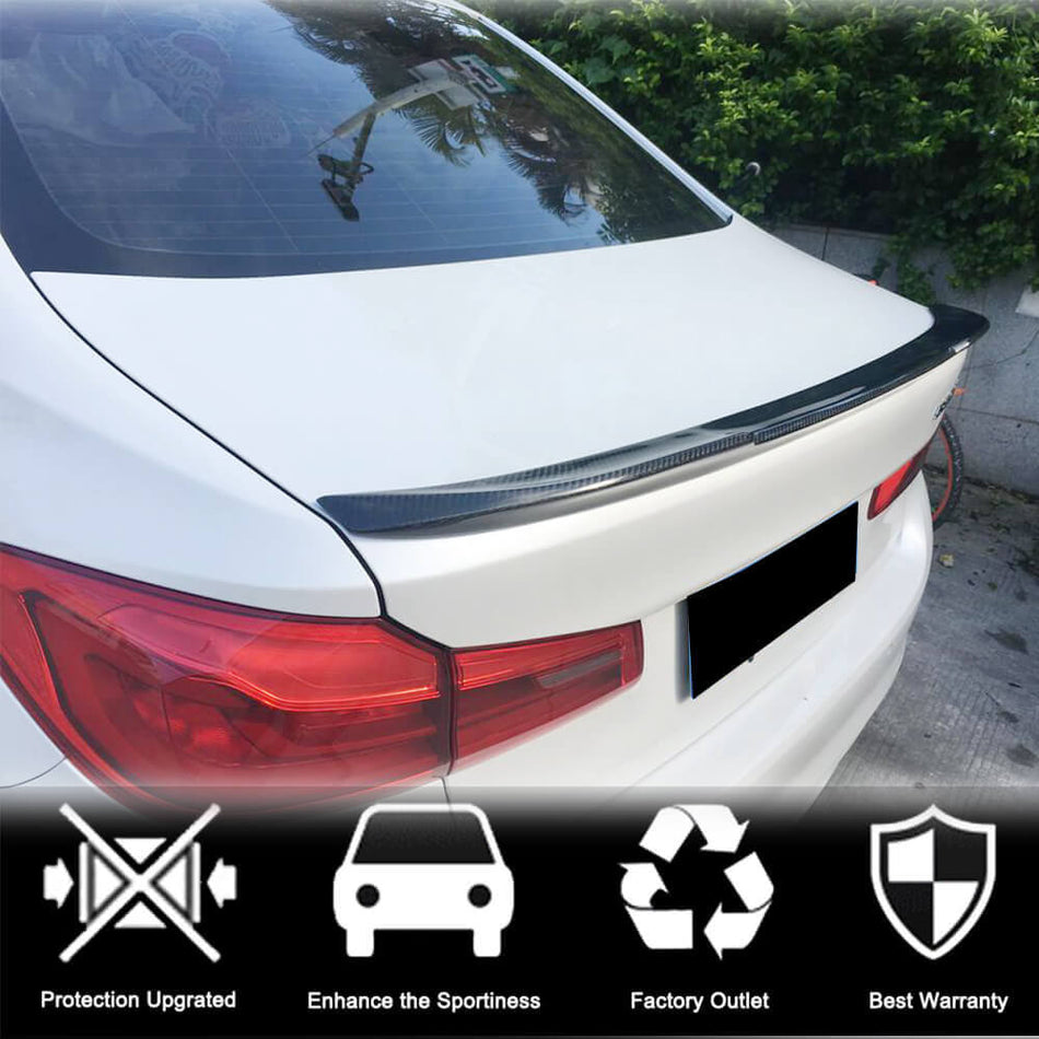 BMW 5 Series G30 F90 M5 2017-2023 Rear Trunk Spoiler Carbon Fiber-Ahacarbon